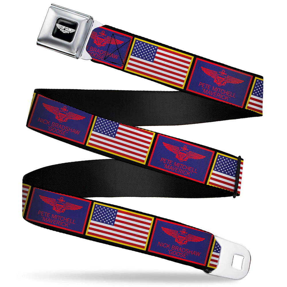 TOP GUN - (公開 40周年 ) - Maverick & Goose Flag Patch Seatbelt Belt